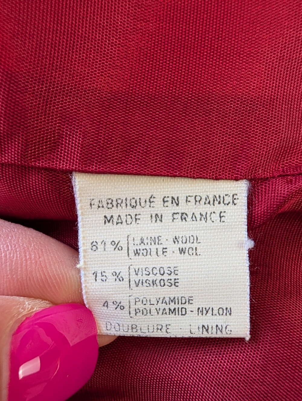 Vintage Weinberg Paris Women's Wool Blazer Multicolor Gold Buttons Size M - Picture 15 of 16